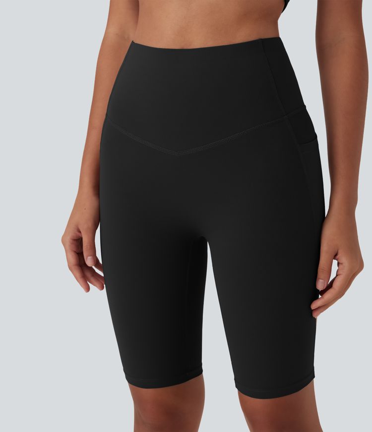 Halara UltraSculpt™ High Waisted Butt Lifting Tummy Control Shaping Training Biker Shorts 9'' with Pockets