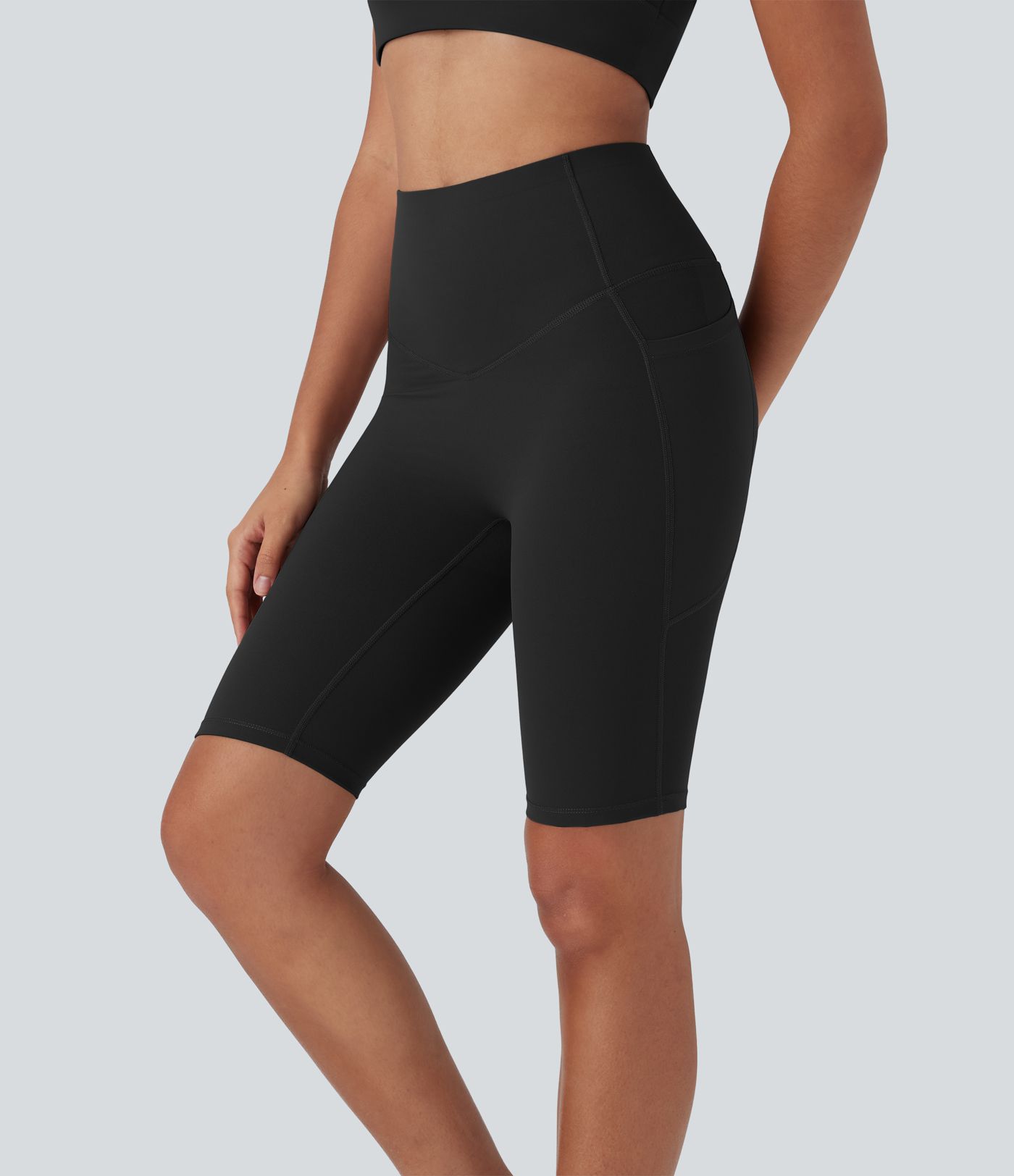 Halara UltraSculpt™ - Formende Workout-Shorts mit hohem Bund, Seitentaschen und Bauchkontrolle - Po-Lifting, 22,9 cm Halara UltraSculpt™ - Formende Workout-Shorts mit hohem Bund, Seitentaschen und Bauchkontrolle - Po-Lifting, 22,9 cm