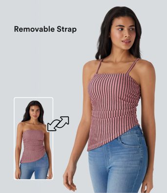 Nuimama petneša, asimetriška apačia, dryžuotas kasdienis topas