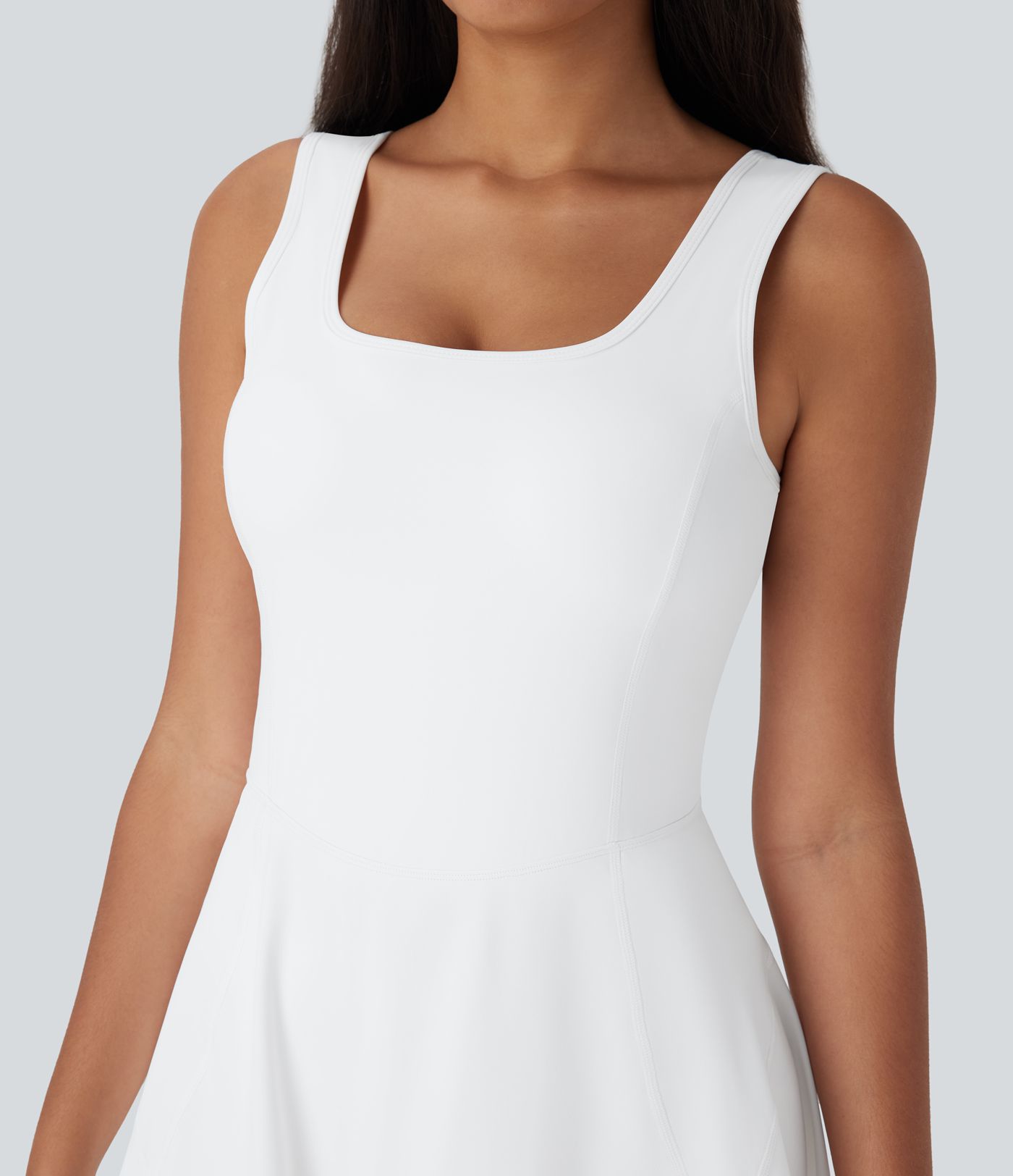 SoftlyZero™ Airy U Neck 2-in-1 Pocket Mini Cool Touch Dance Active Dress-Easy Peezy