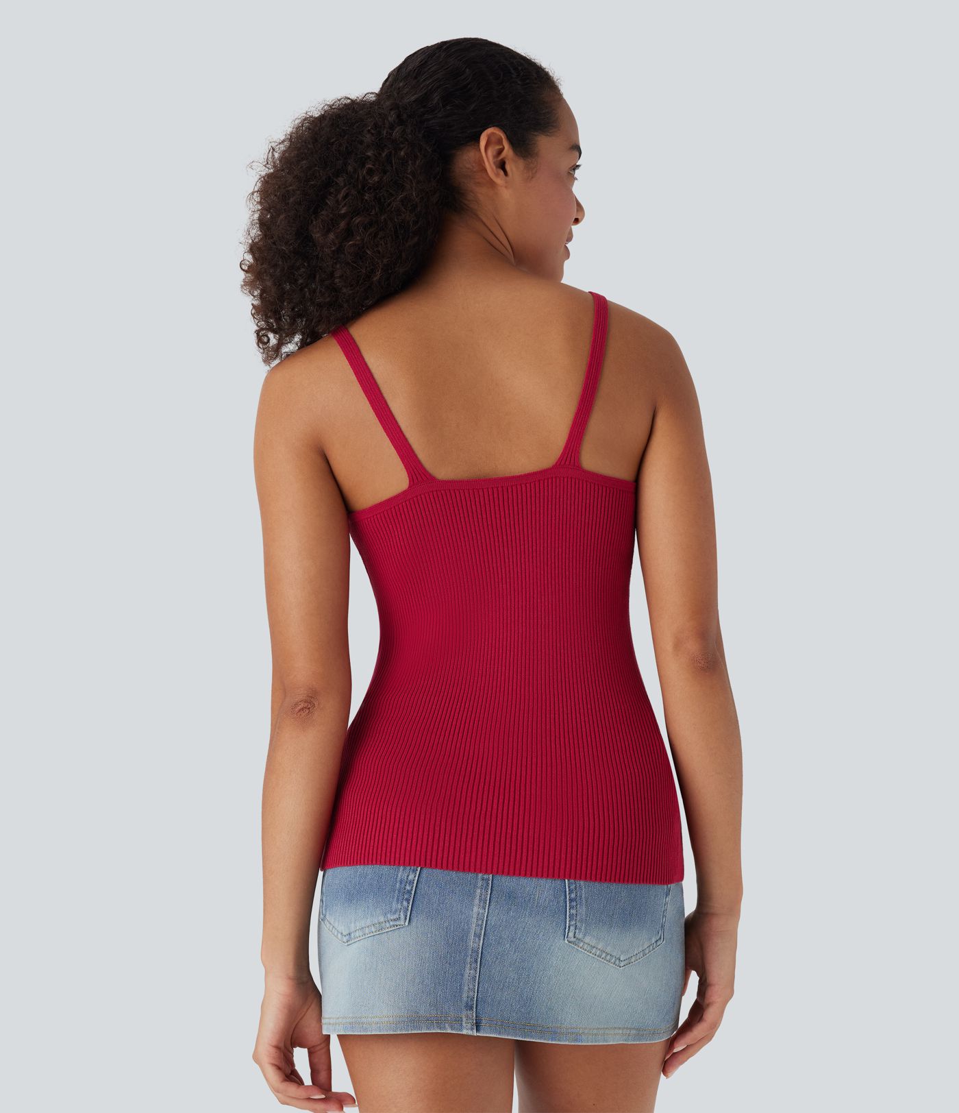 Front Casual Sweater Knit Tank Top