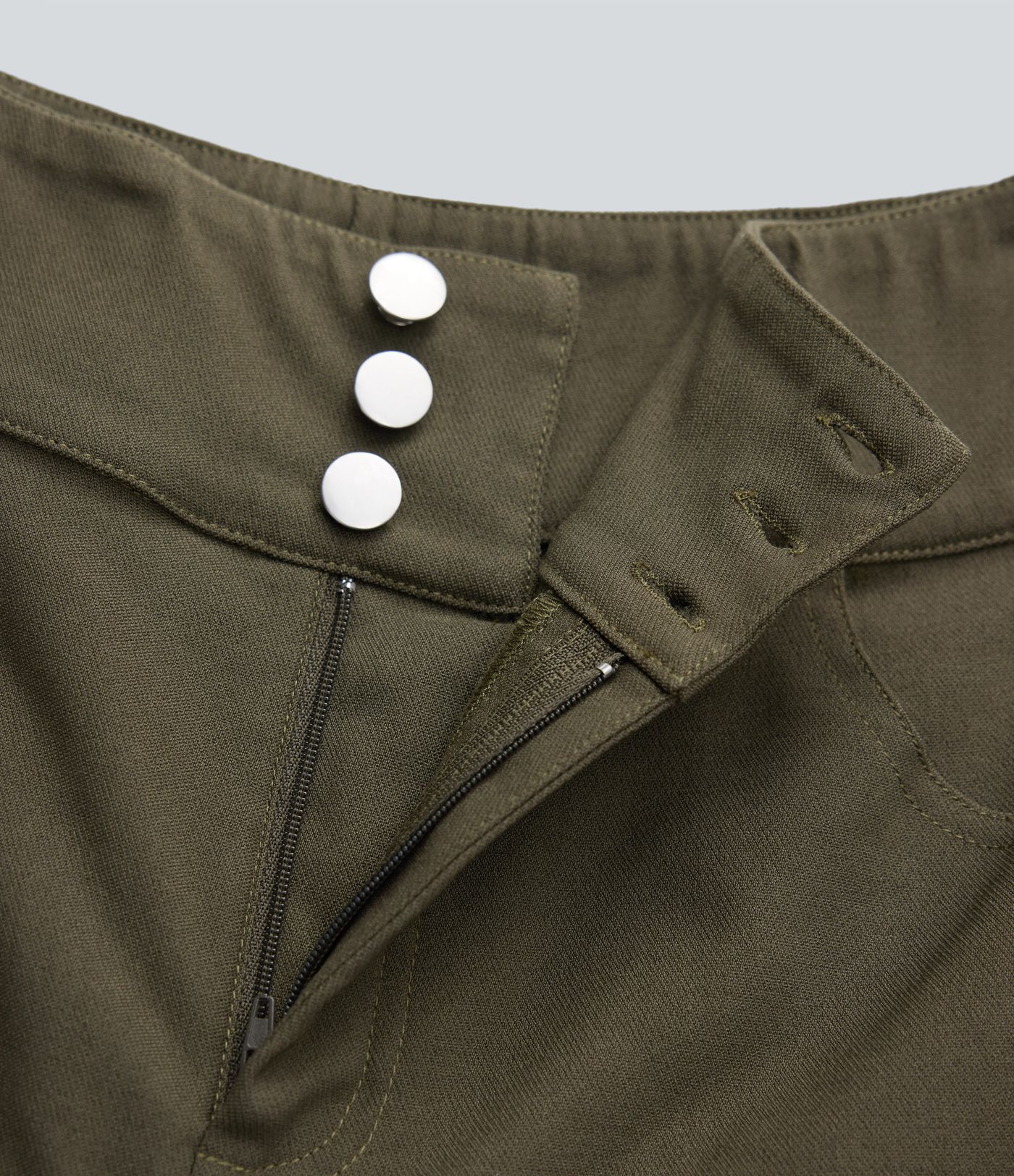 High Waisted Rolled Hem Casual Skinny Shorts with Pockets