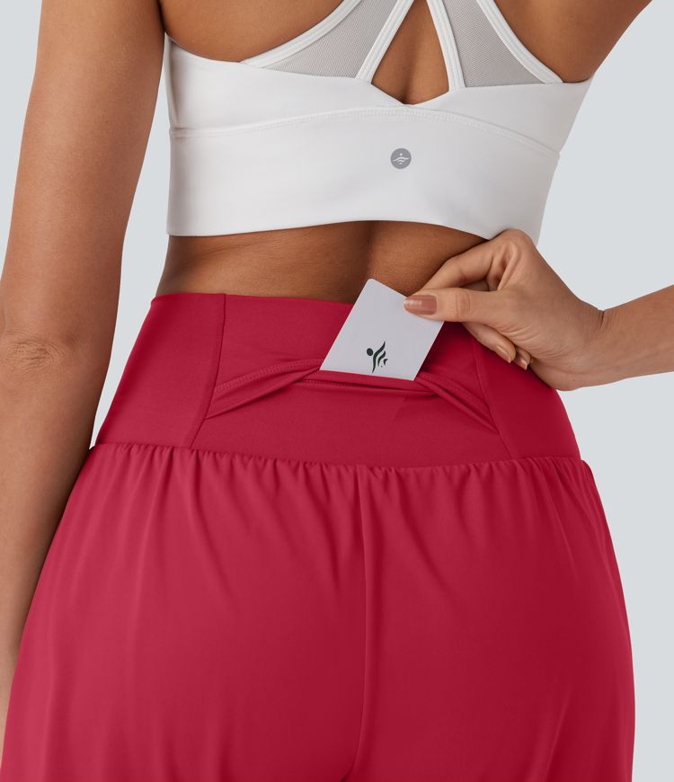 SoftlyZero™ Airy Super High Waisted 2-in-1 Cool Touch Yoga Shorts 7" with Pockets