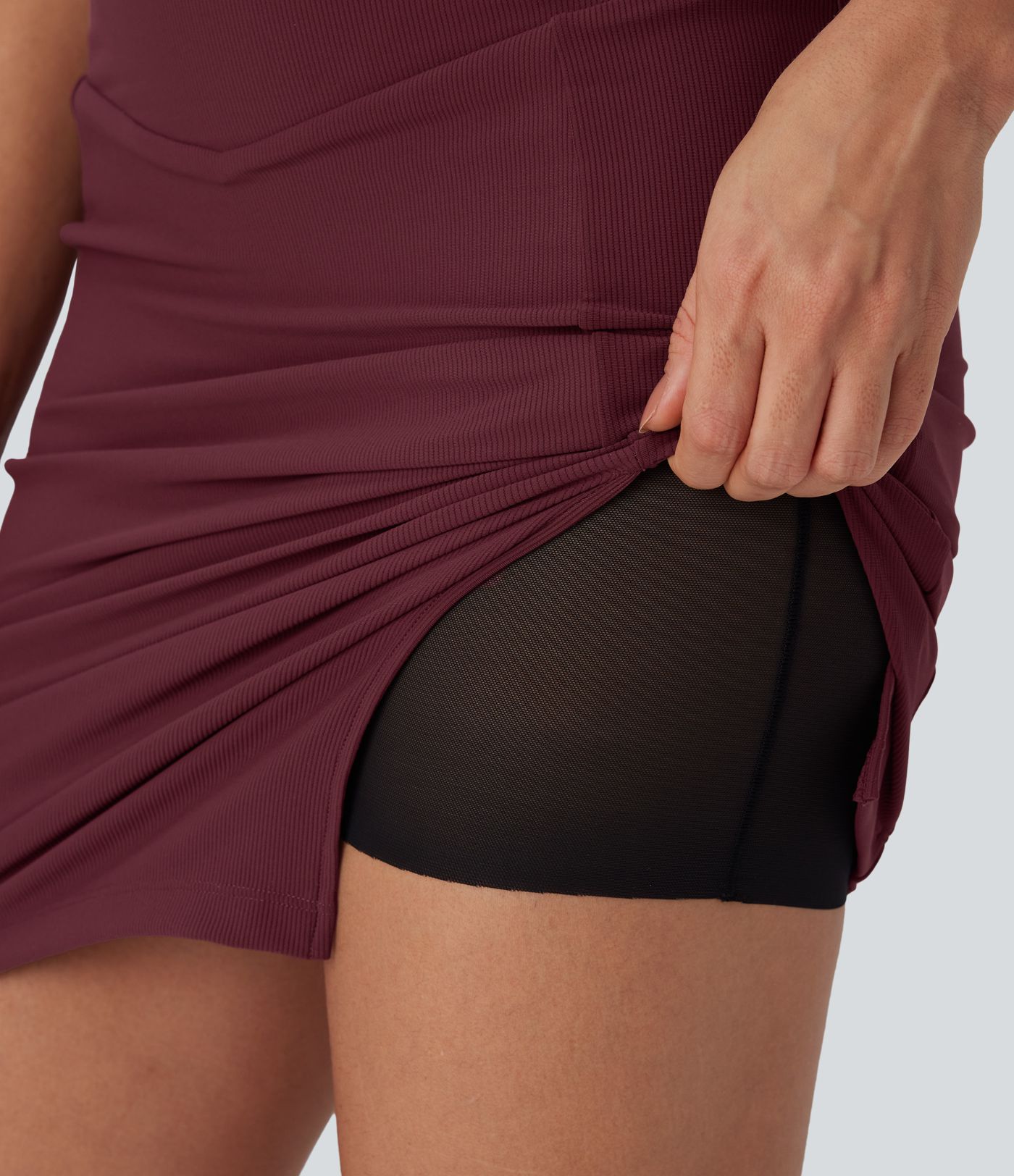 Patitoff™ Flow Pet Hair Resistant High Waisted Tummy Control 2-in-1 Bodycon Midi Casual Skirt