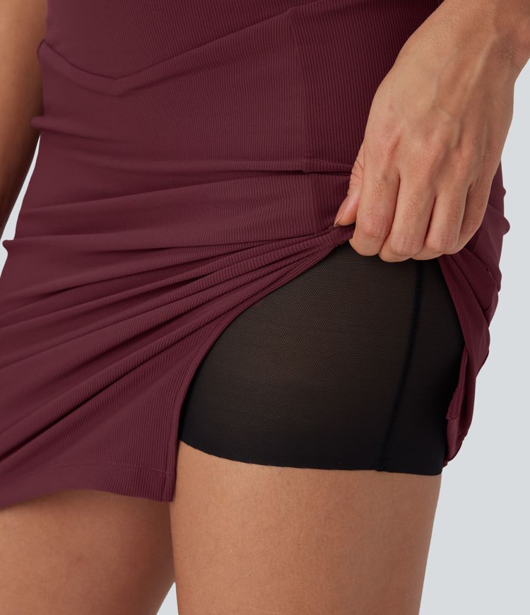 Jupe mi-longue moulante décontractée 2-en-1 gainante taille haute anti-poils d'animaux Patitoff™