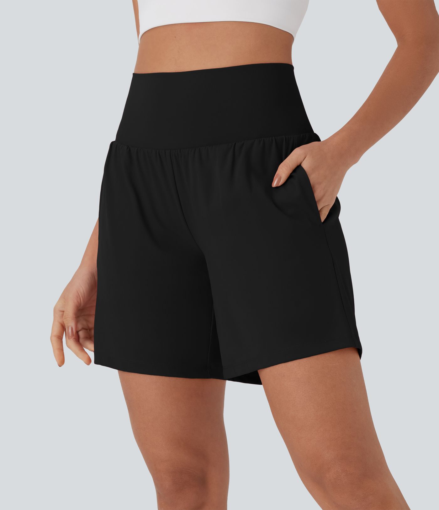 Softlyzero™ Airy Super High Waisted 2-in-1  Yoga Shorts 7" with Pockets