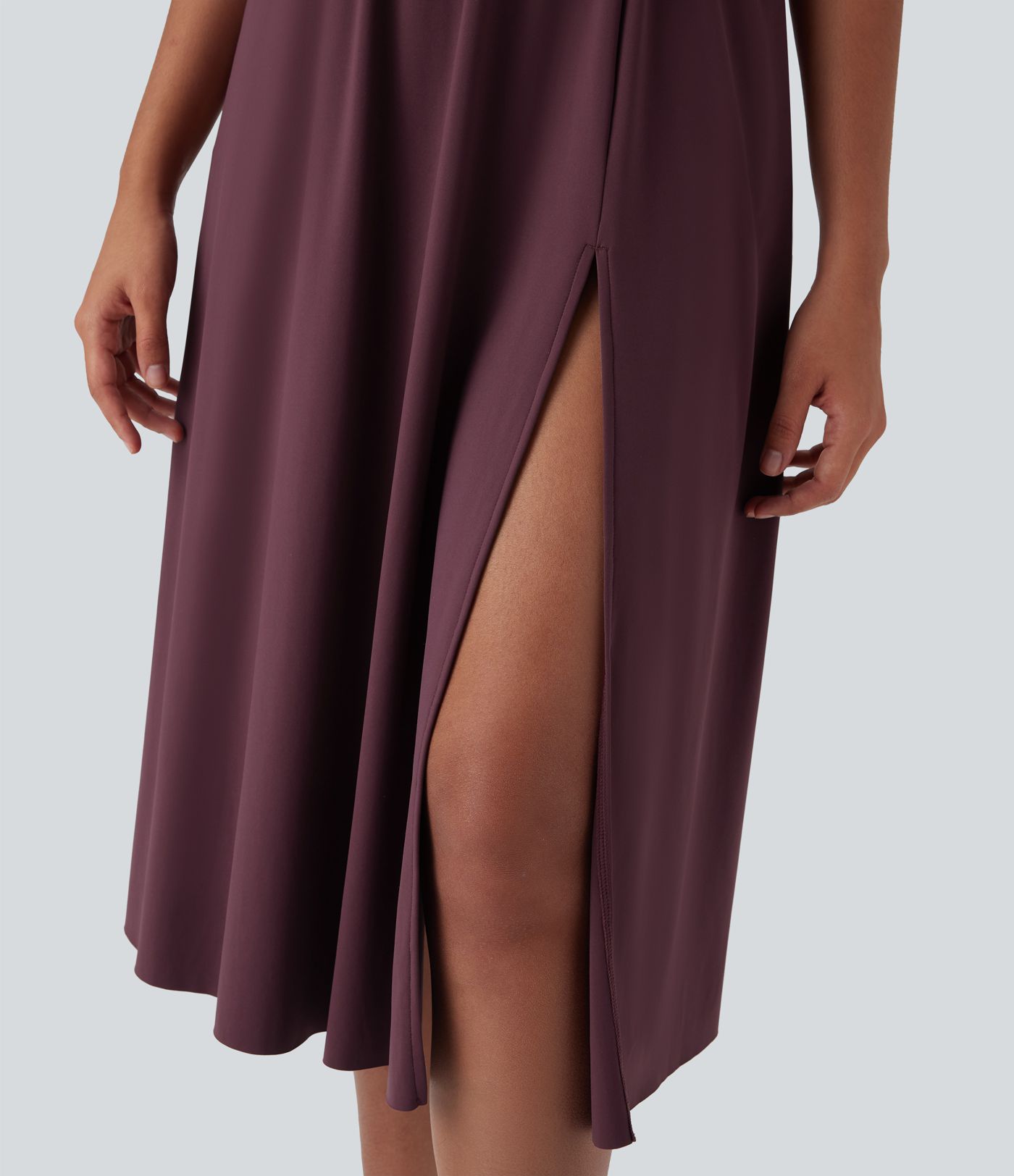 Vestido casual midi SoftlyZero™ Airy con relleno, tacto fresco y bolsillos en copas D-F