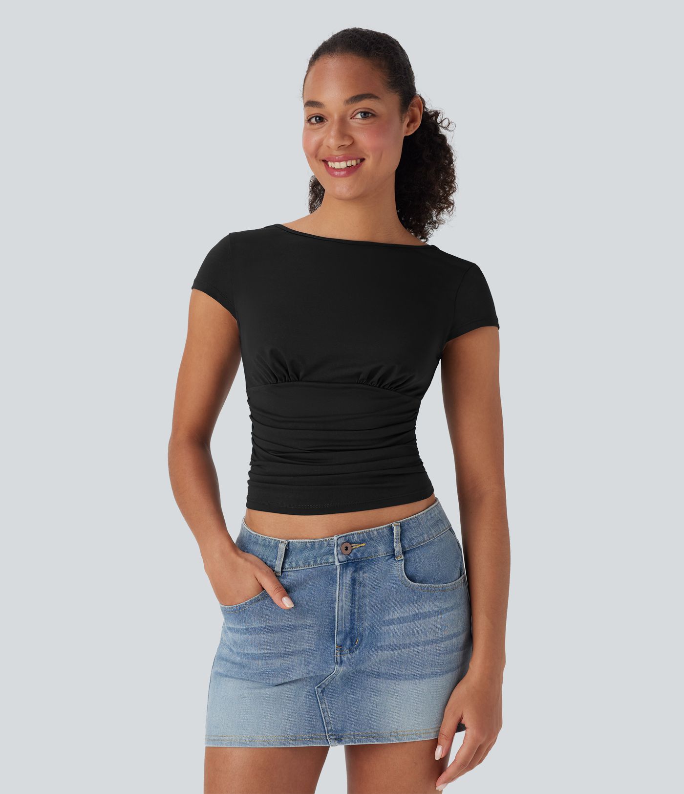 Ruched Skinny Top