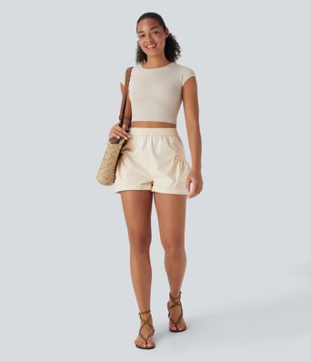 High Waisted Shorts with Pockets