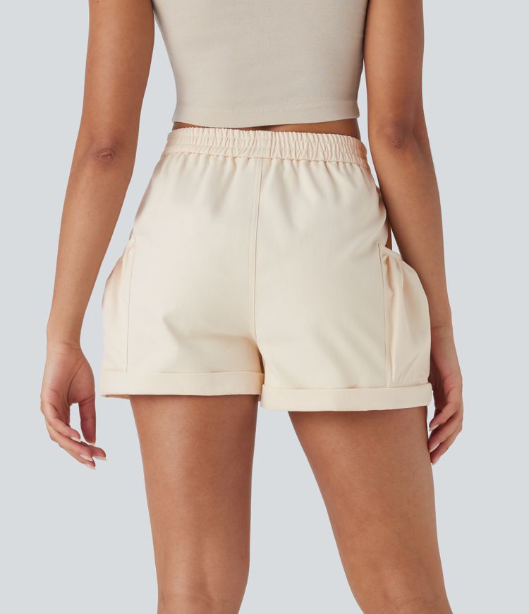 High Waisted Shorts with Pockets