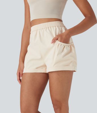 High Waisted Shorts with Pockets