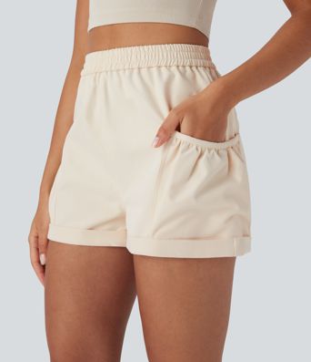 High Waisted Shorts with Pockets