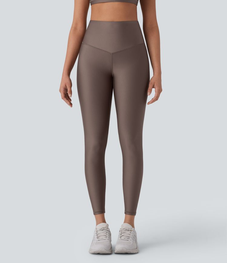 Leggings SoCinched correr tiro alto control abdomen bolsillo trasero reflectante
