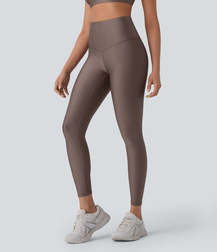 Leggings SoCinched correr tiro alto control abdomen bolsillo trasero reflectante