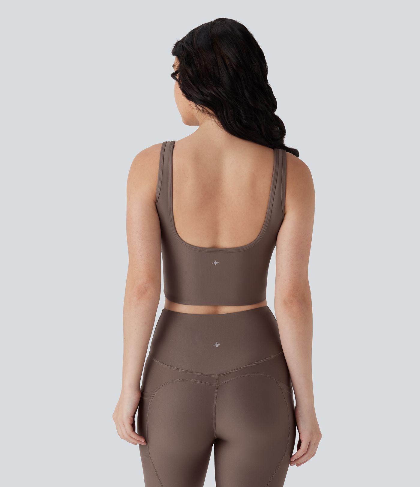 Cropped Sheen Yoga Tank Top