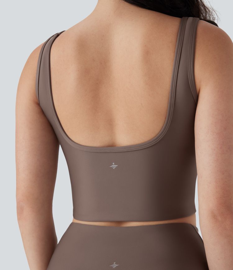 Cropped Sheen Yoga Tank Top