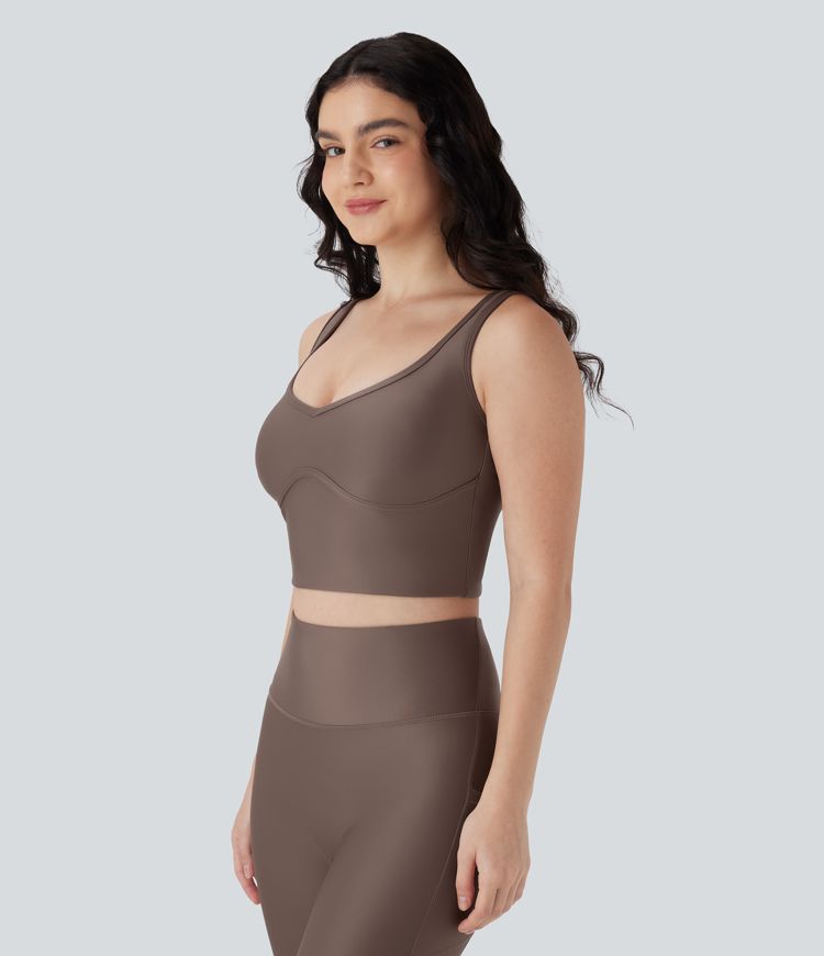 Cropped Sheen Yoga Tank Top