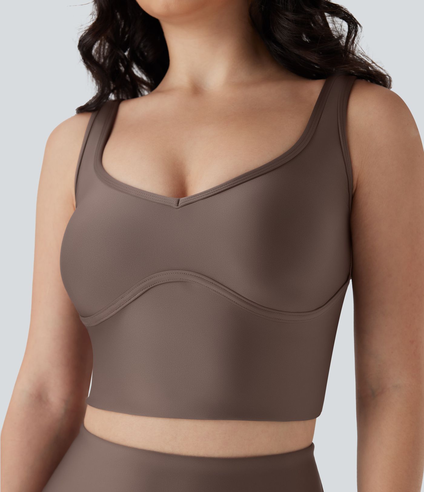 Cropped Sheen Yoga Tank Top