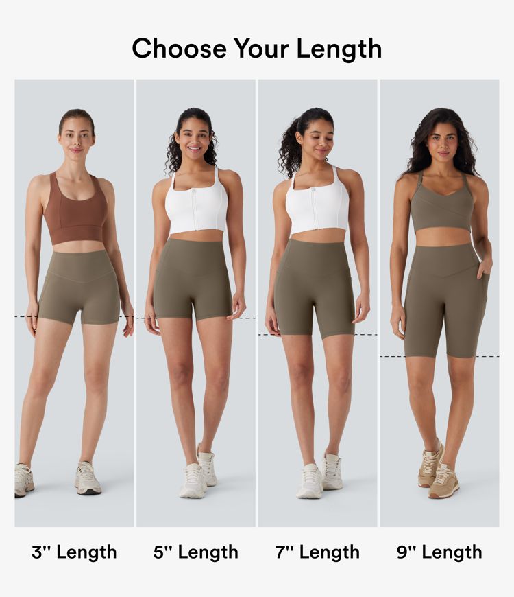 Shorts biker Halara UltraSculpt™ moldeadores tiro alto con reductor de abdomen y bolsillos laterales 22.8cm