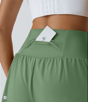 SoftlyZero™ Airy Super High Waisted Cool Touch Yoga Shorts with Pockets