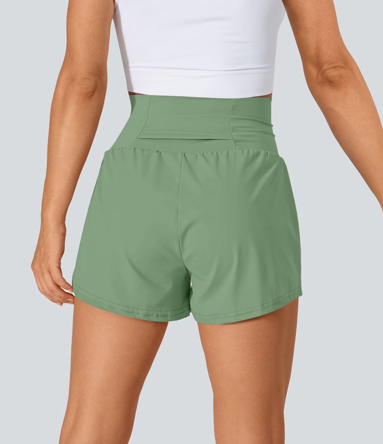 SoftlyZero™ Airy Super High Waisted Cool Touch Yoga Shorts with Pockets