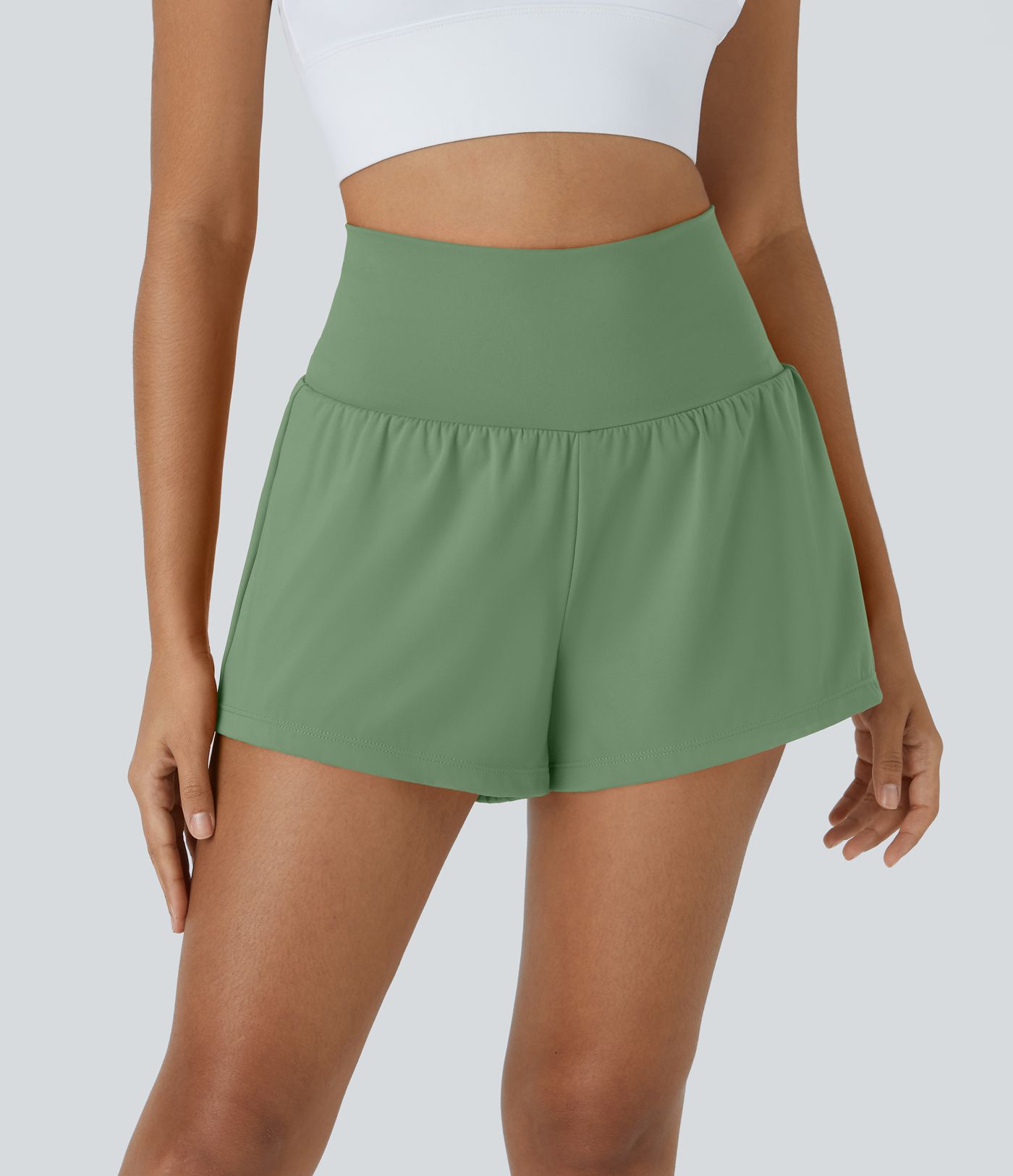 SoftlyZero™ Airy Super High Waisted Cool Touch Yoga Shorts with Pockets