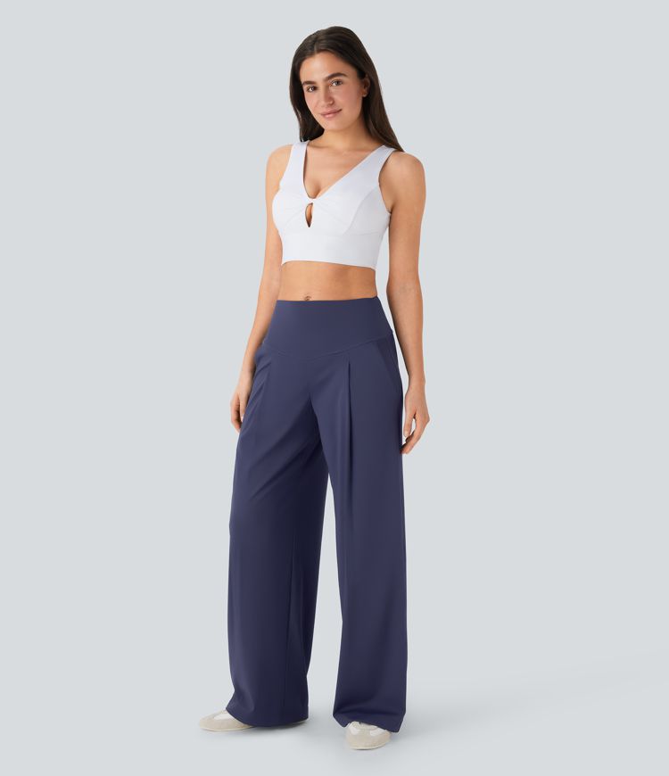SoftlyZero™ QuickDry High Waisted Tummy Control Yoga Straight Leg Pants with Pockets