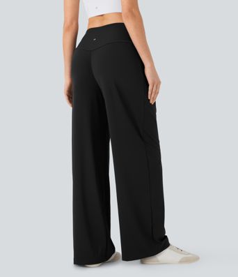 SoftlyZero™ QuickDry High Waisted Tummy Control Yoga Straight Leg Pants with Pockets