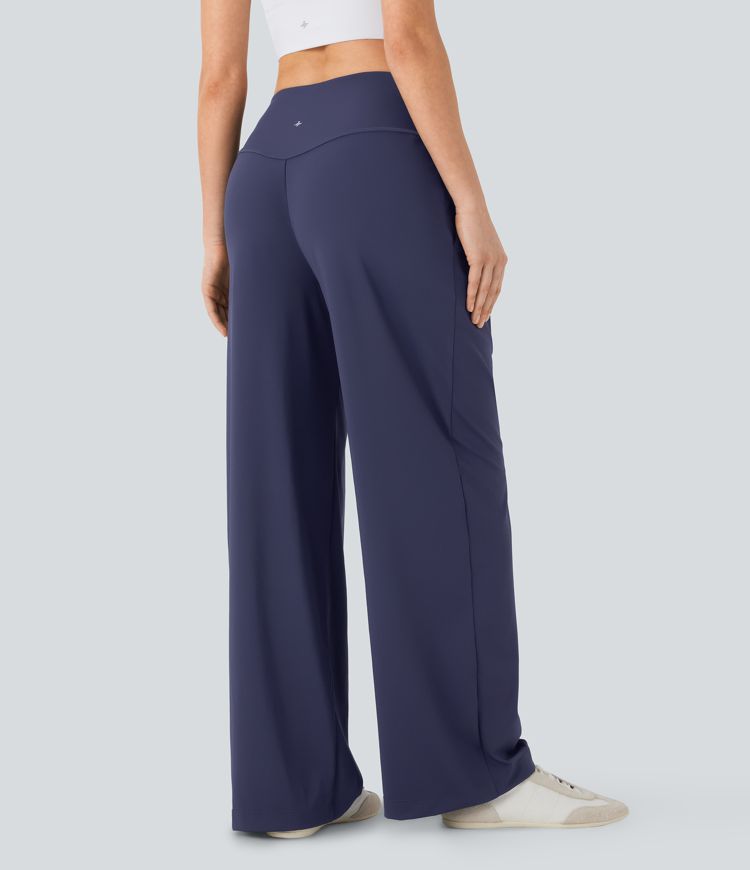 SoftlyZero™ QuickDry SoCinched High Waisted Tummy Control Yoga Straight Leg Pants with Pockets