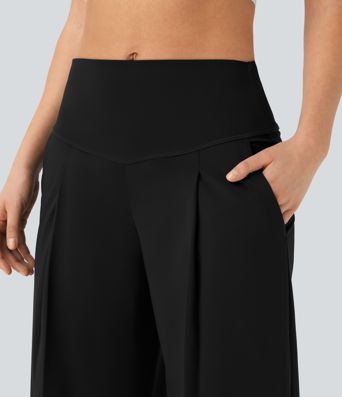 SoftlyZero™ QuickDry High Waisted Tummy Control Yoga Straight Leg Pants with Pockets