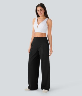 SoftlyZero™ QuickDry High Waisted Tummy Control Yoga Straight Leg Pants with Pockets