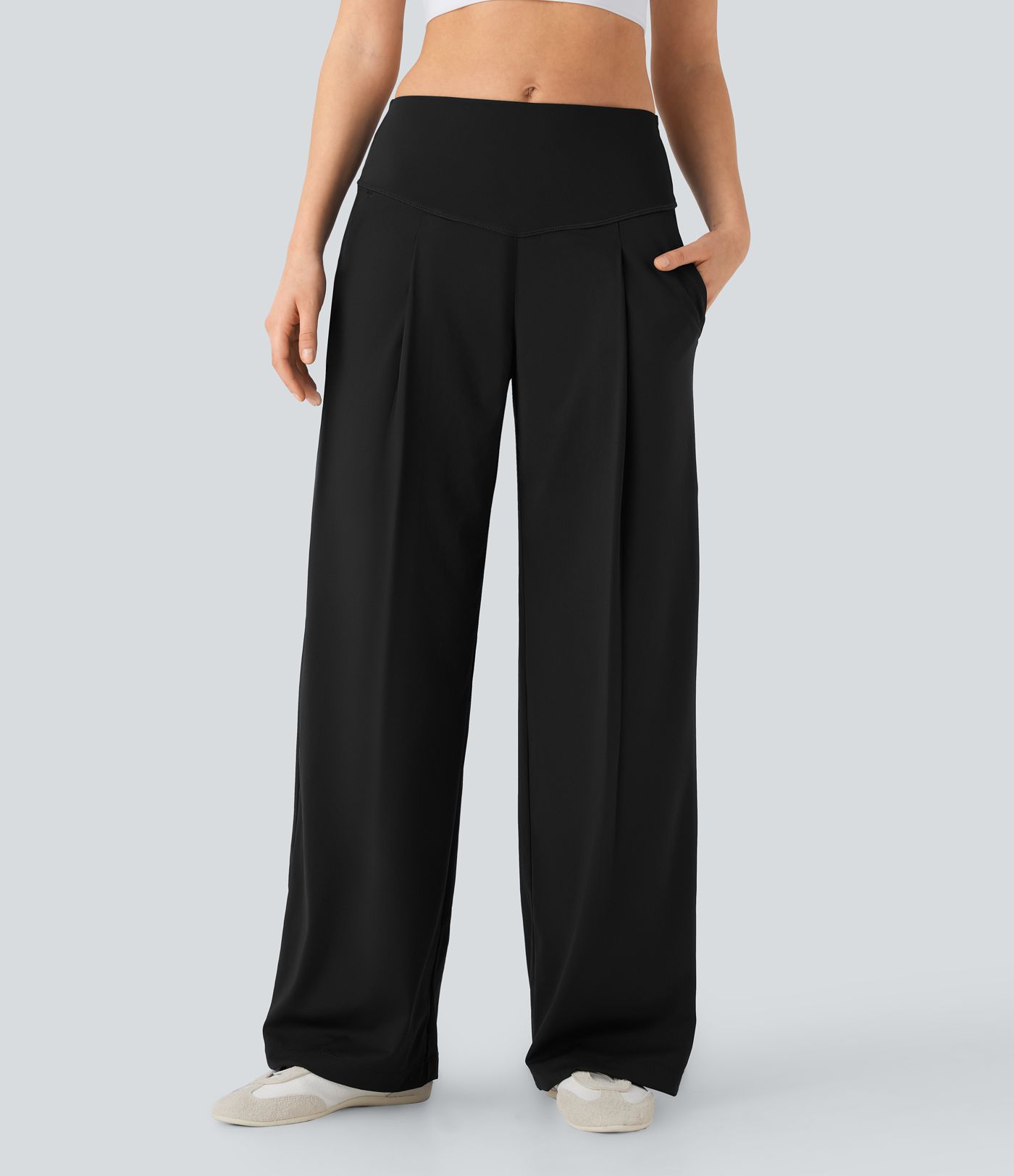 SoftlyZero™ QuickDry High Waisted Tummy Control Yoga Straight Leg Pants with Pockets