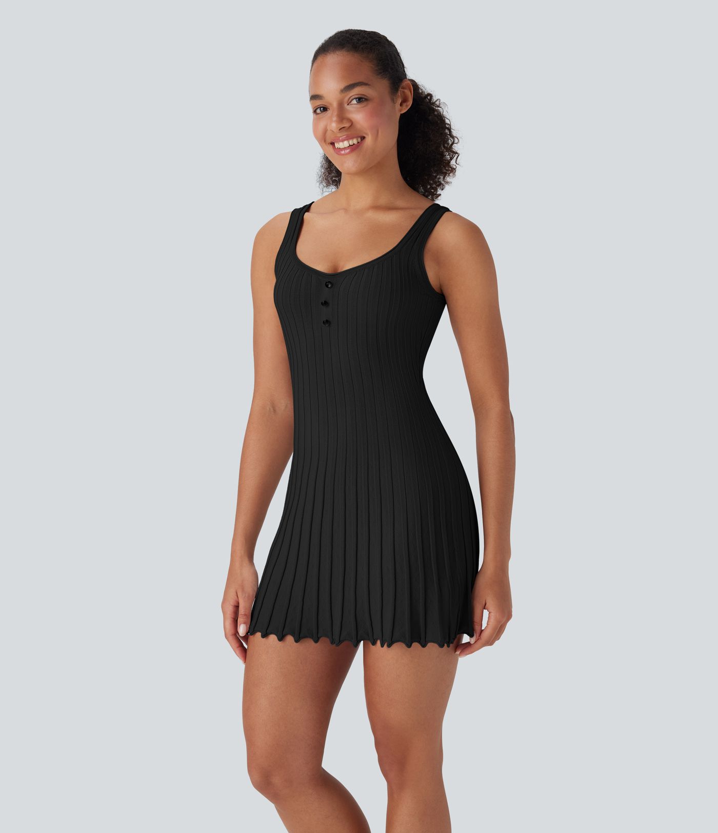 Mini Casual Sweater Tank Dress