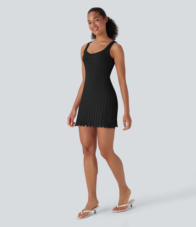 Mini Casual Sweater Tank Dress