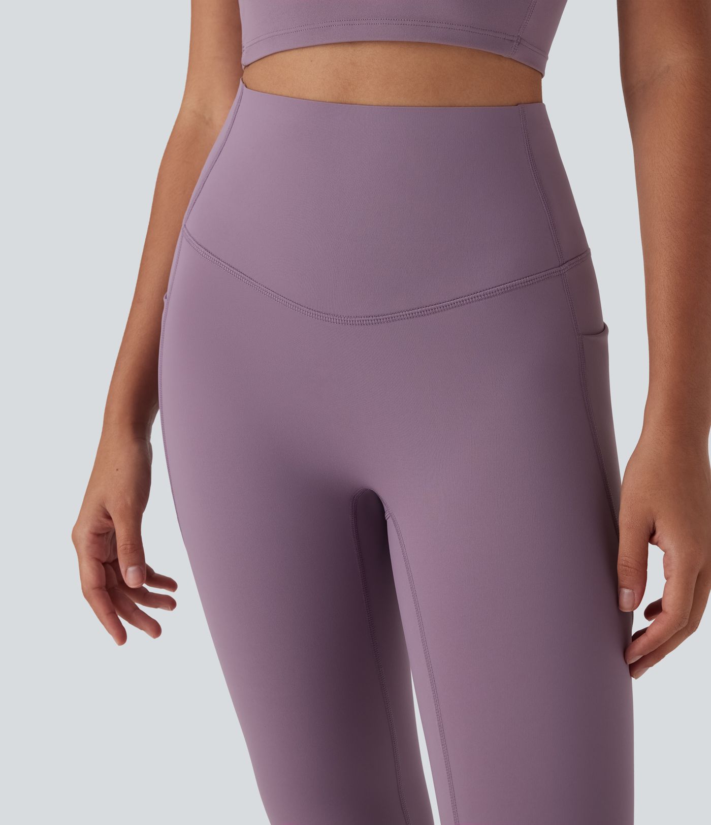 Flare yoga leggings by Halara UltraSculpt™ Refreshing quick-dry fabric with high rise waist, tummy control, and pockets - UPF 50+