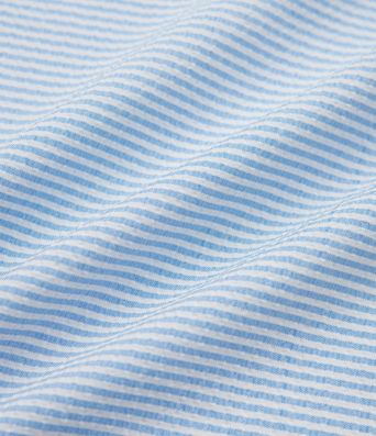 Shirred Stripe Midi Slip Dress with Pockets