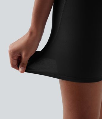 Halara UltraSculpt™ Cool Quick Dry High Waisted Tummy Control Shaping Yoga Biker Shorts 7'' with Pockets-UPF50+