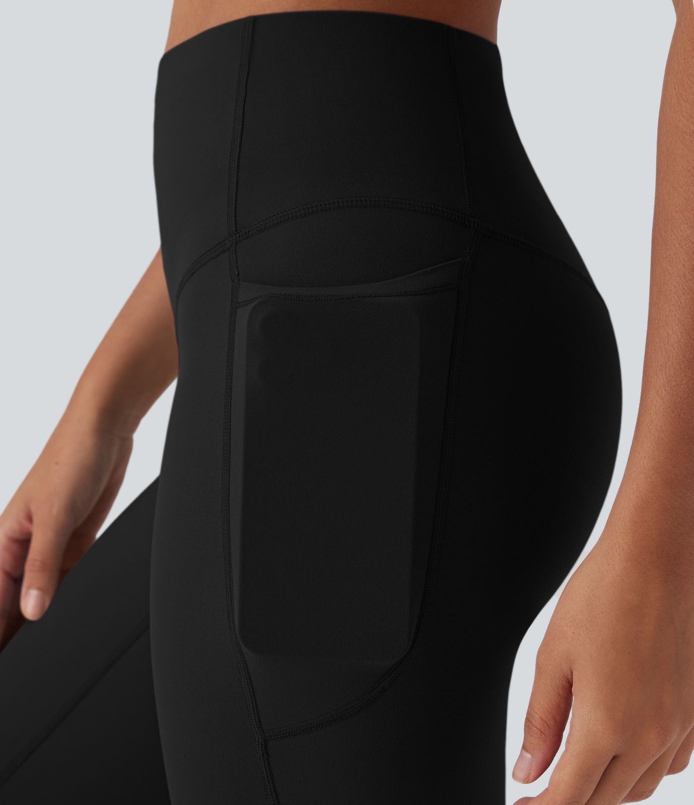 Halara UltraSculpt™ High Waisted Tummy Control Cropped Yoga Bootcut Leggings with Pockets