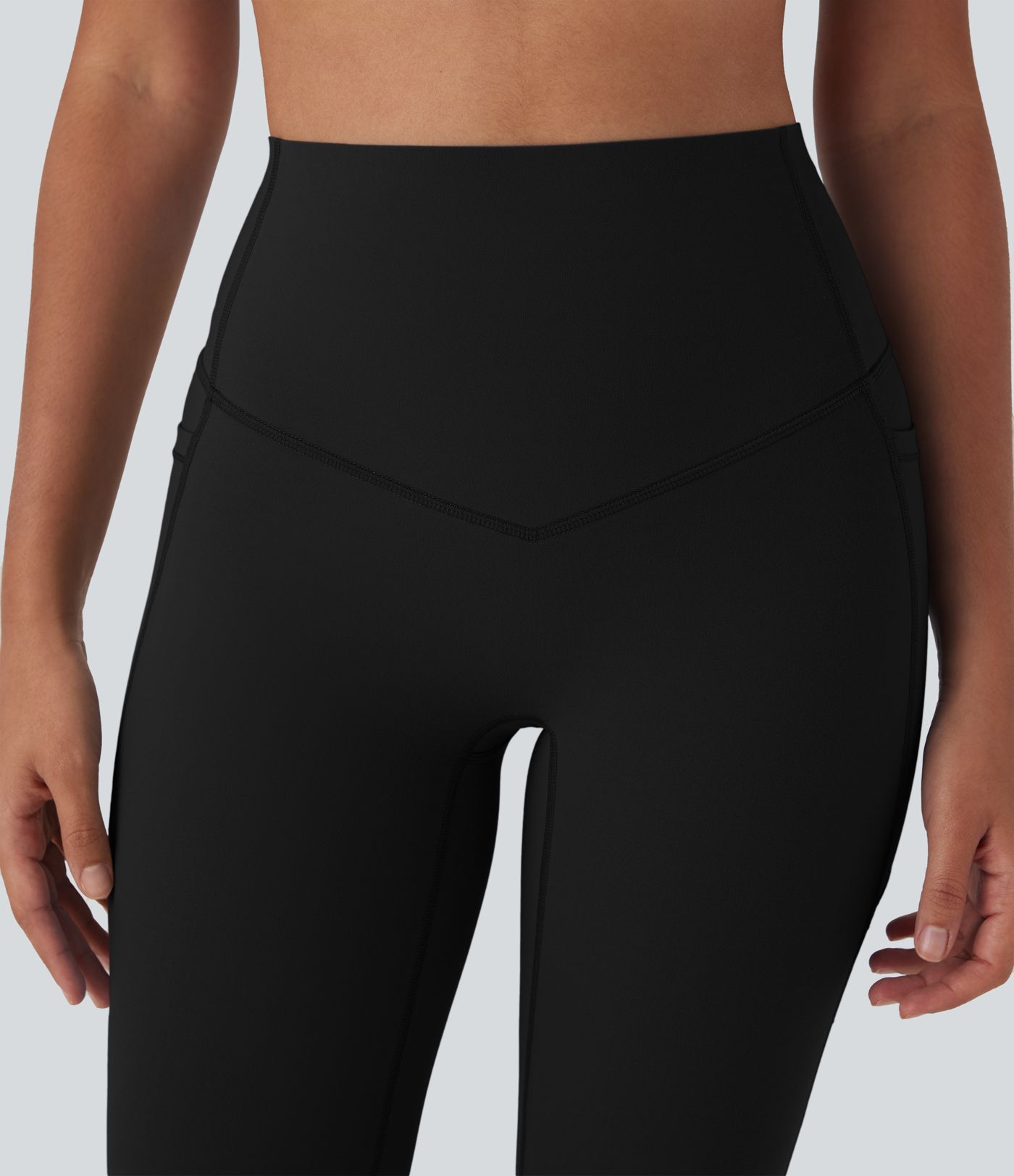 Halara UltraSculpt™ High Waisted Tummy Control Cropped Yoga Bootcut Leggings with Pockets
