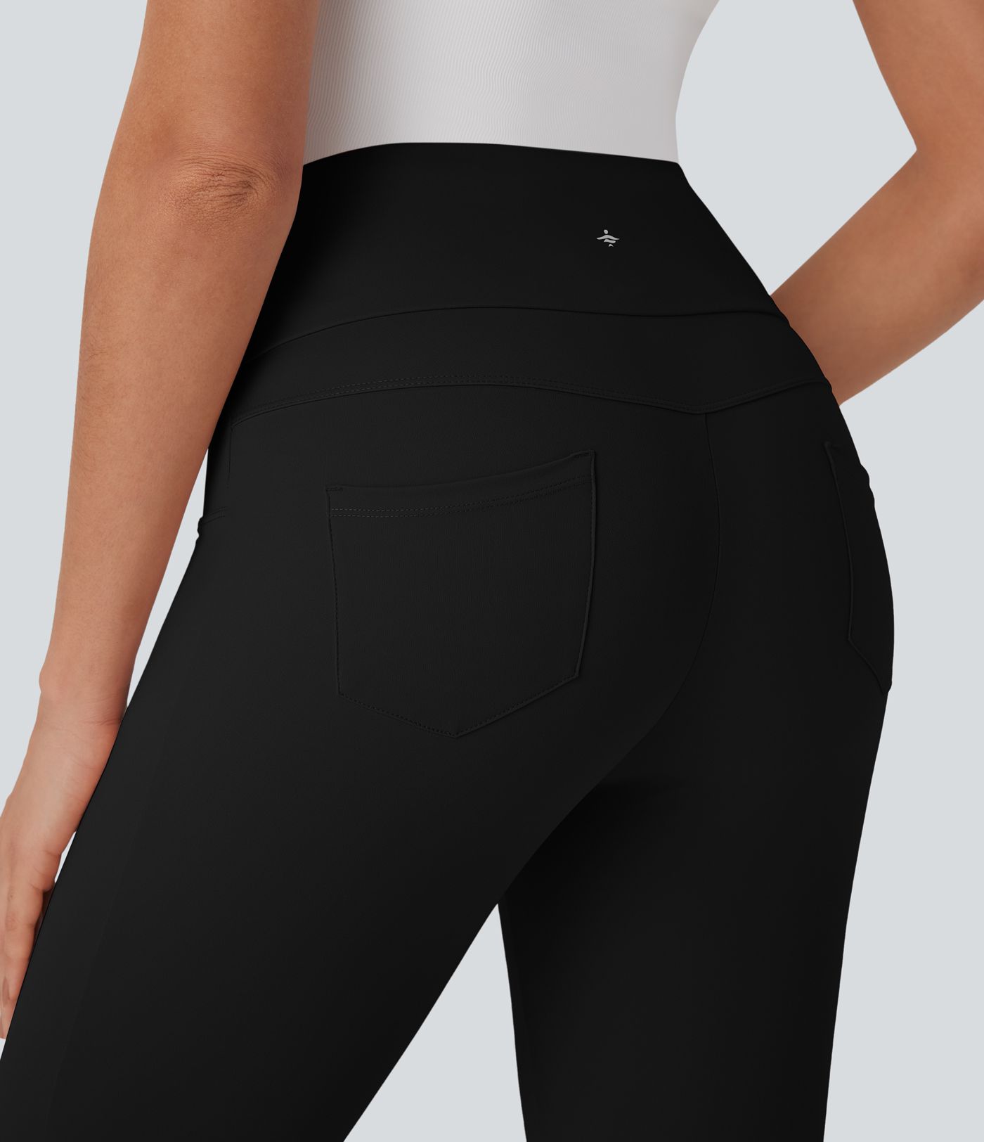 Pantalon Capri Décontracté à Lacets mi-hauteur avec Poches