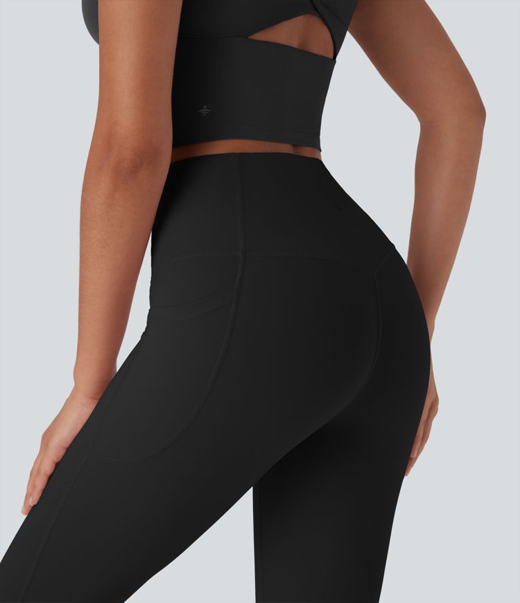 Halara UltraSculpt™ Cool Quick Dry High Waisted Tummy Control Shaping Yoga Leggings with Pockets-UPF50+