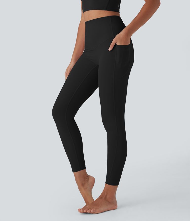 Halara UltraSculpt™ Cool Quick Dry High Waisted Tummy Control Shaping Yoga Leggings with Pockets-UPF50+