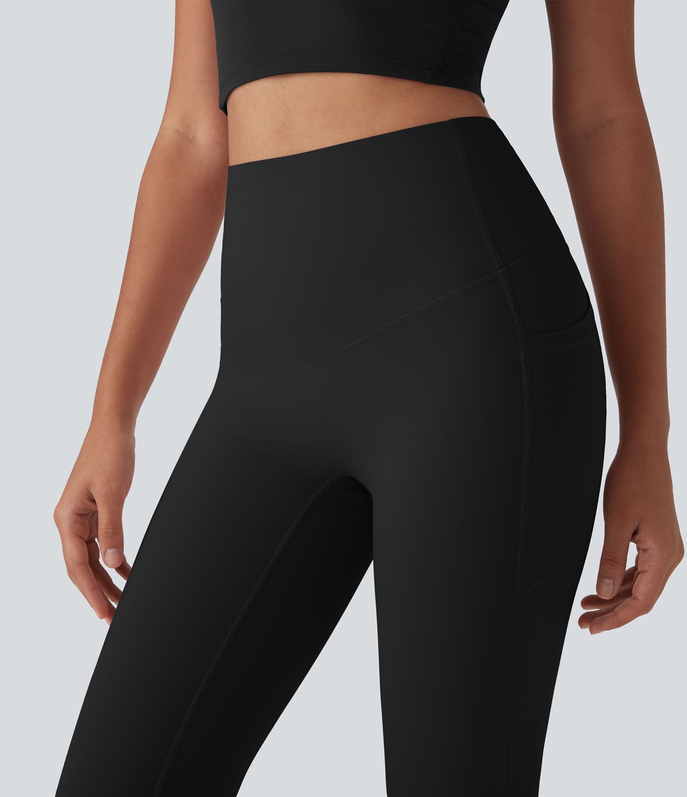 Halara UltraSculpt™ Cool Quick Dry High Waisted Tummy Control Shaping Yoga Leggings with Pockets-UPF50+