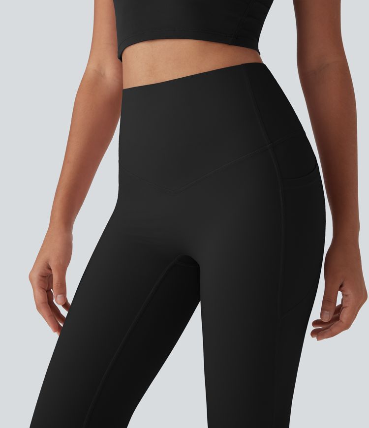 Halara UltraSculpt™ Cool Quick Dry High Waisted Tummy Control Shaping Yoga Leggings with Pockets-UPF50+