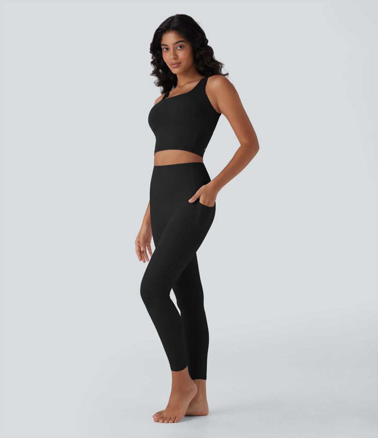 Halara UltraSculpt™ Cool Quick Dry High Waisted Tummy Control Shaping Yoga Leggings with Pockets-UPF50+