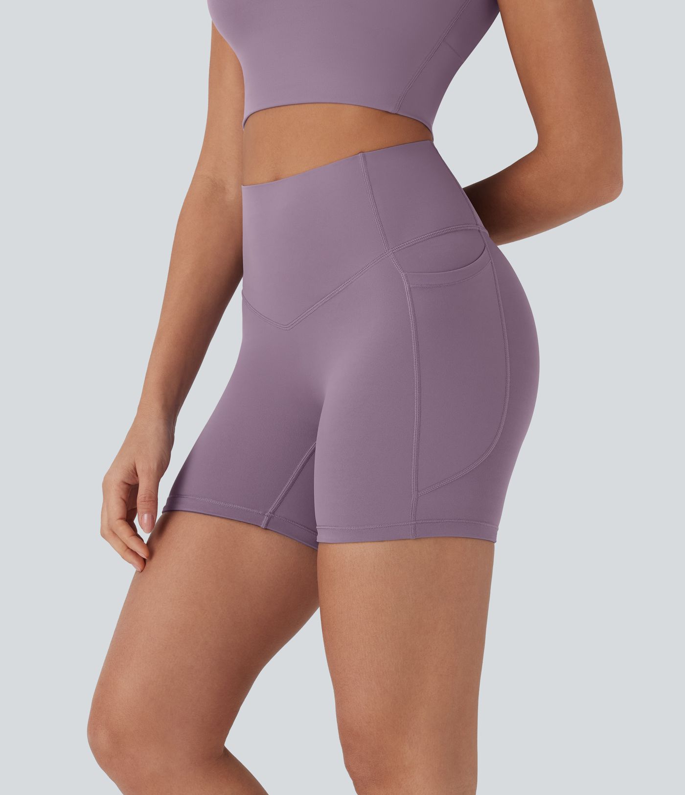 Halara UltraSculpt™ Cool Quick Dry SoCinched Hohe Taille Bauchkontrolle Shaping Yoga Radlerhose 5'' mit Taschen-UPF50+ Halara UltraSculpt™ Cool Quick Dry SoCinched Hohe Taille Bauchkontrolle Shaping Yoga Radlerhose 5'' mit Taschen-UPF50+
