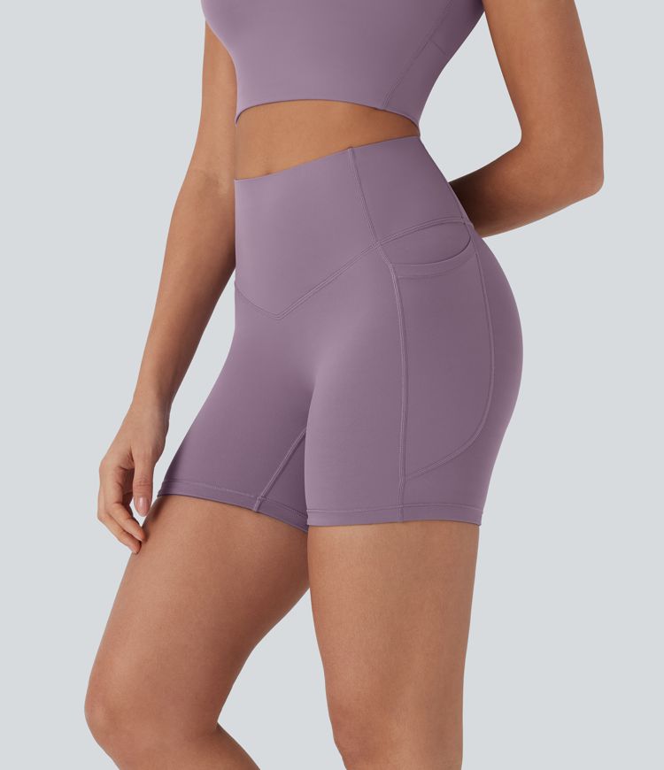 Halara UltraSculpt™ Cool Quick Dry SoCinched Hohe Taille Bauchkontrolle Shaping Yoga Radlerhose 5'' mit Taschen-UPF50+ Halara UltraSculpt™ Cool Quick Dry SoCinched Hohe Taille Bauchkontrolle Shaping Yoga Radlerhose 5'' mit Taschen-UPF50+