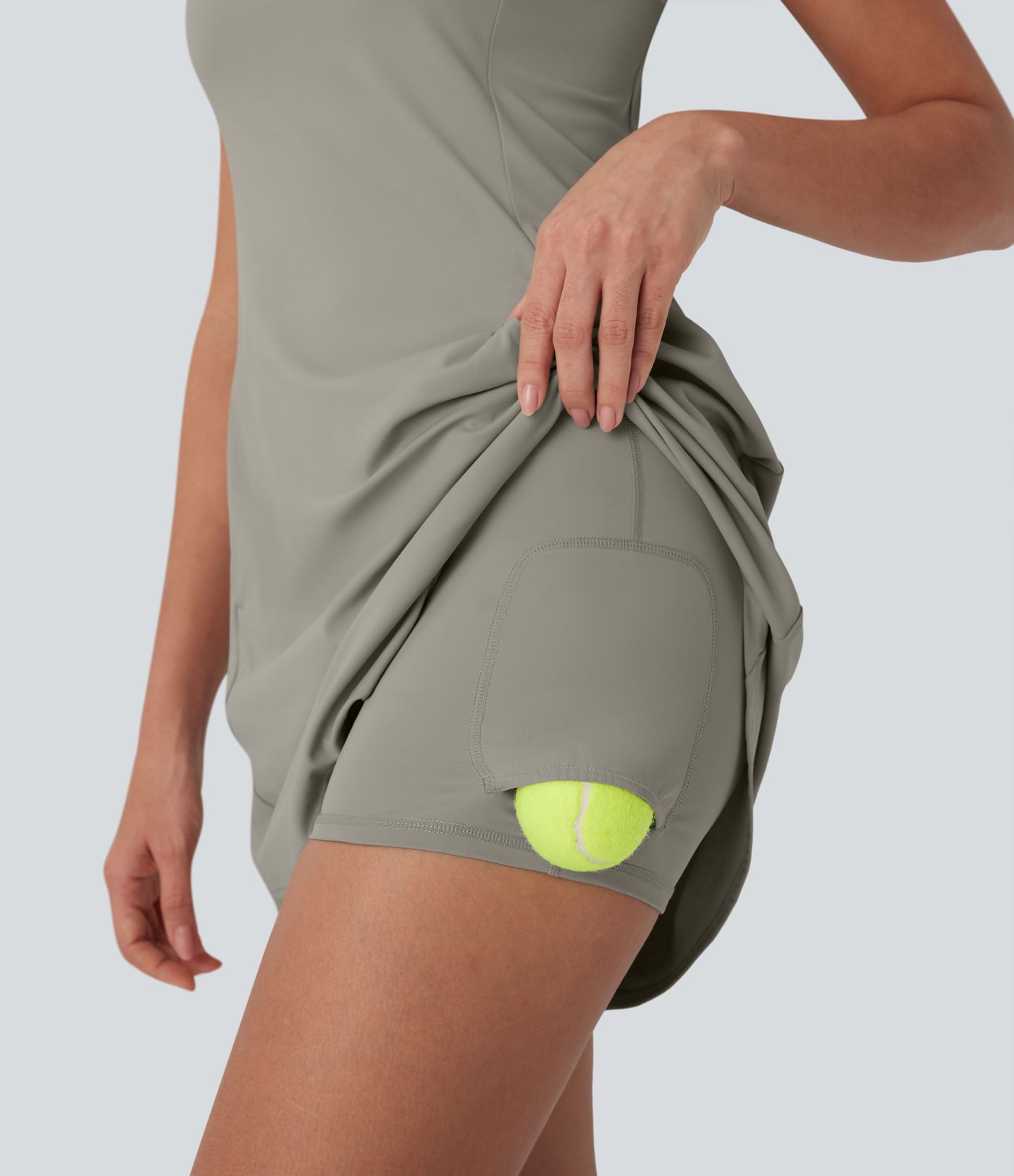 SoftlyZero™ QuickDry 2-Piece Mini Tennis Active Dress with Pockets