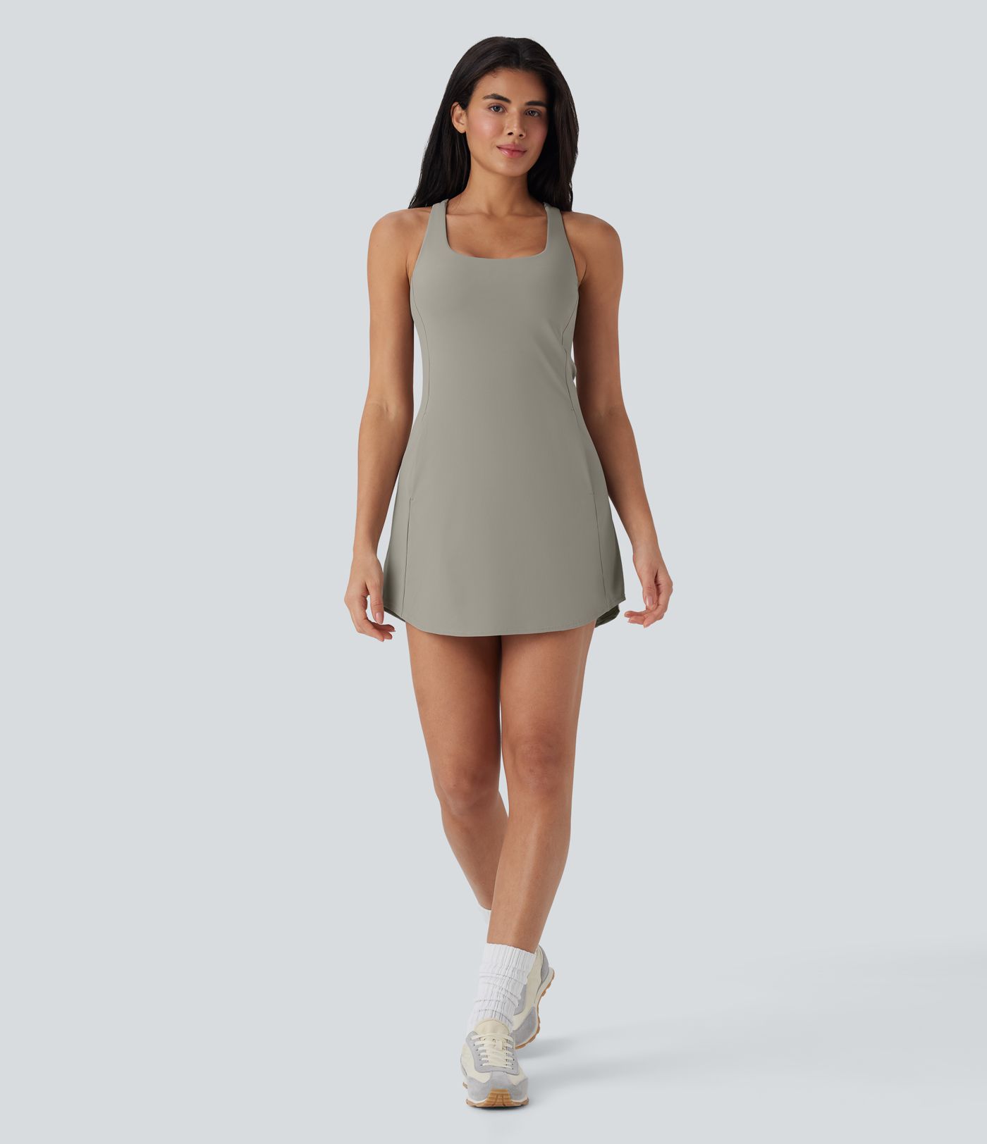SoftlyZero™ QuickDry 2-Piece Mini Tennis Active Dress with Pockets