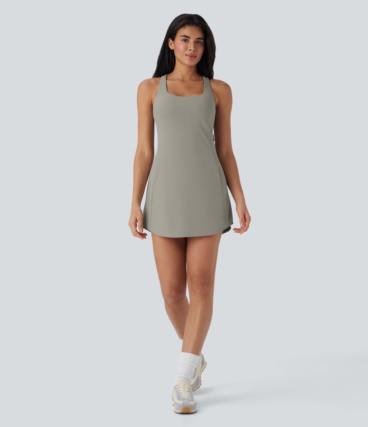 SoftlyZero™ QuickDry 2-Piece Mini Tennis Active Dress with Pockets